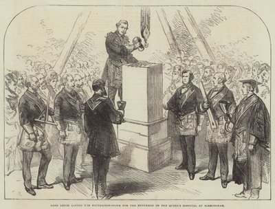 Lord Leigh laying the Foundation-Stone for the Extension of the Queen